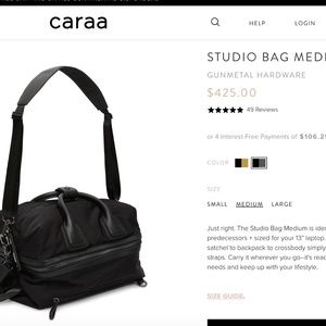New Caraa studio bag/backpack black/silver